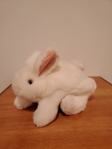 Folkmanis White Bunny Rabbit Puppet Plush 7&quot; Stuffed Animal Full Body Realistic - $9.41