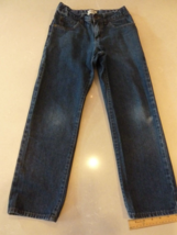 Est 1989 Place Jeans Unisex Size 10 Regular Straight Adjustable Waist Denim Blue - £9.40 GBP