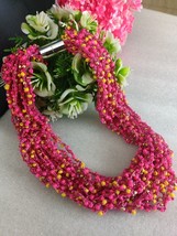 Gorgeous Pink Seed Beed And Native American Necklace Magnet Closure - £12.63 GBP