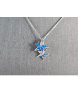 Womens Sterling Silver Blue Opal Star Pendant Necklace 3.8g E6894 - $828.60 MXN Womens Sterling Silver Blue Opal Star Pendant Necklace 3.8g E6894 - $828.60 MXN