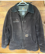 Carhartt C61 DKB Distressed Grunge Barn Coat Jacket Sherpa Lined Duck Ca... - $1,578.31 MXN
