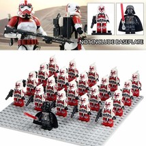 21pcs/lot Star Wars Darth Vader And Clone Shock Troopers Minifigures Block - £26.31 GBP