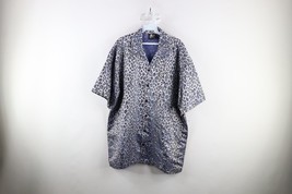 Vtg 90s Streetwear Mens XL Abstract Baggy Fit Short Sleeve Collared Butt... - $59.35