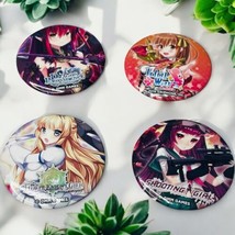 DMM Games Japan Anime Sexy Manga Girls Set Of 4 Pins Buttons Badges Nutaku - $23.25