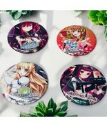 DMM Games Japan Anime Sexy Manga Girls Set Of 4 Pins Buttons Badges Nutaku - $31.86 CAD