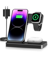 Wireless Charger Charging Station: 3 in 1 Charger Stand Multiple Devices - £15.95 GBP