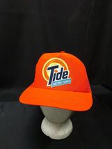 1990s NEW Tide Racing Team Patch Snapback Truckers Cap Hat Mesh Orange N... - $14.37