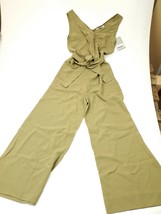 Everlane Japanese GoWeave Olive Green Tie Waist Sleeveless Jumpsuit Size 0 - £79.71 GBP