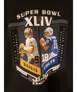 Super Bowl XLIV Saints Drew Brees vs Colts Peyton Manning T-shirt Sz Lar... - $16.49