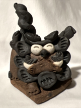 Pottery Foo Dog Lion Guardian Earthenware Clay Sculpture - $34.65
