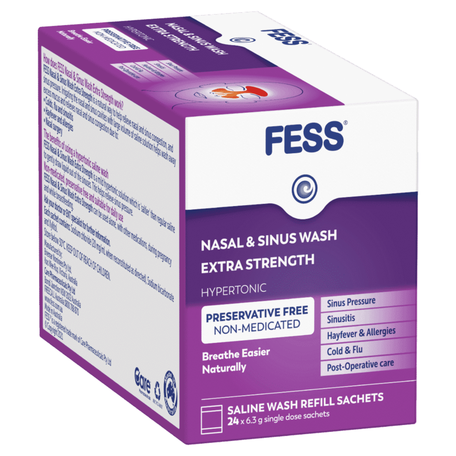 Primary image for Fess Nasal & Sinus Wash Extra Strength 24 Sachets