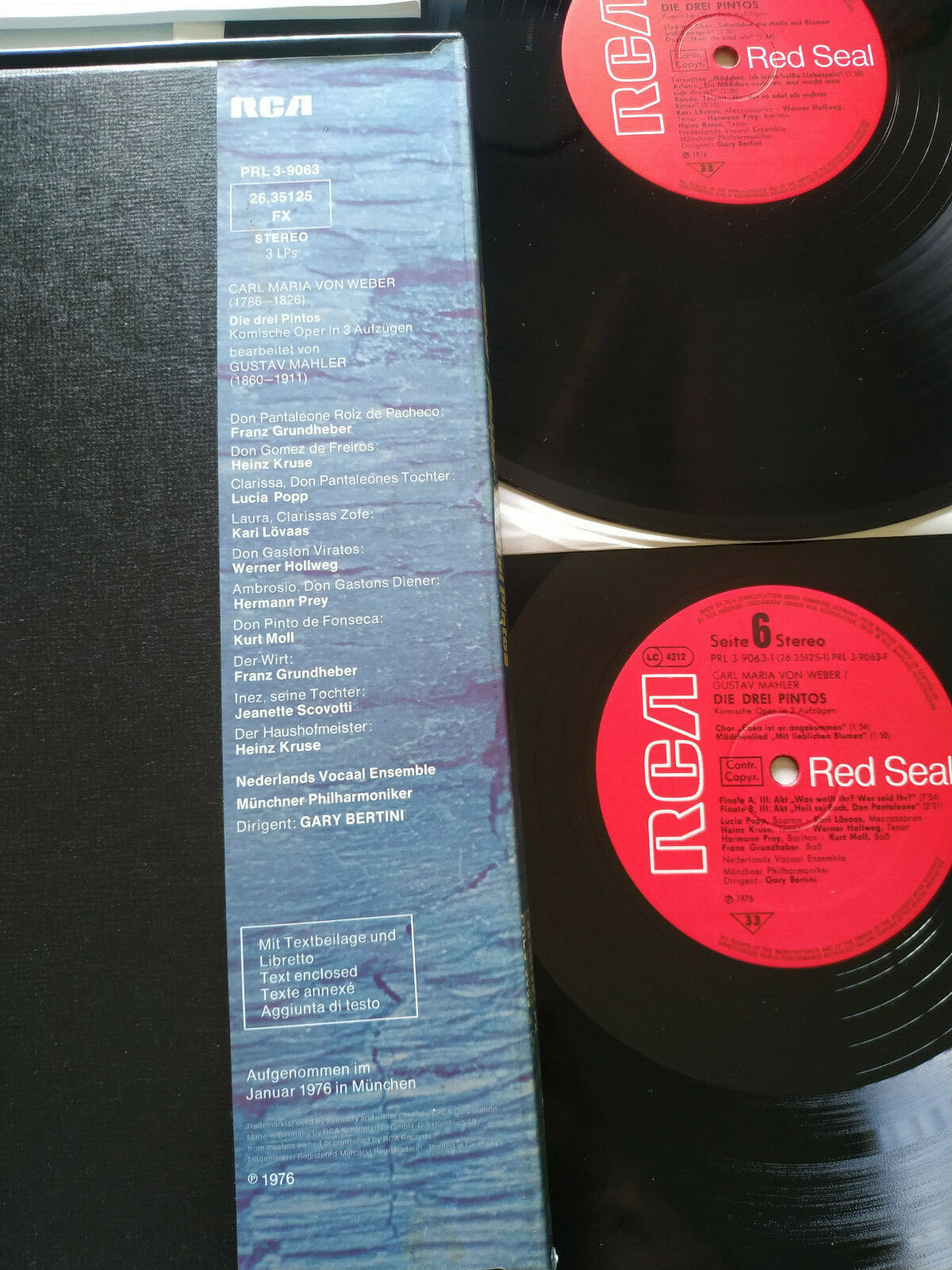 Mahler Die Drei Popeline Von Weber 1976 Rca Boîte 3 X LP + Livret 12 " vinile Item image 5