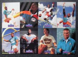 1991 Pro Line Portraits Miami Dolphins Team Set of 8 Football Cards - £3.91 GBP