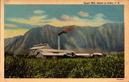 Curteich Linen POSTCARD- Sugar Mill, Island Of Oahu, Territory Of Hawaii BK40 - £3.89 GBP