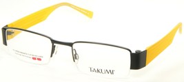 New Takumi T9953 40 Satin Black /YELLOW Eyeglasses Glasses Frame 52-20-140mm - £26.65 GBP