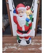 Vintage Santa Claus Blow Mold Outdoor Light UP Decoration 40&quot; TPI - $2,648.72 MXN