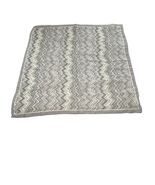 Gap 100% Silk Scarf Gray Chevron Zigzag Made in Italy 26 Inch Square - $21.60