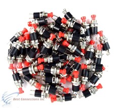50 Pcs Mini Push Button Spst Momentary N/O Switch Red 2 Pins 50 Pack Nb-602 - £23.58 GBP