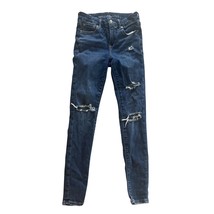 American Eagle Womens Luxe Stretch Distressed Skinny Jeans Size 4 Regular - $286.48 MXN