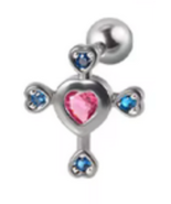 Cross cartilage stud - SET OF 4 - €11,09 EUR