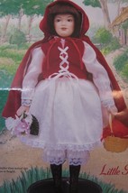 DANBURY MINT  Porcelain Doll  10&quot; STORYBOOK  LITTLE RED RIDING HOOD - £20.09 GBP