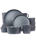 Elama Luxmatte Dark Grey 20 Piece Dinnerware Set - $2,748.02 MXN
