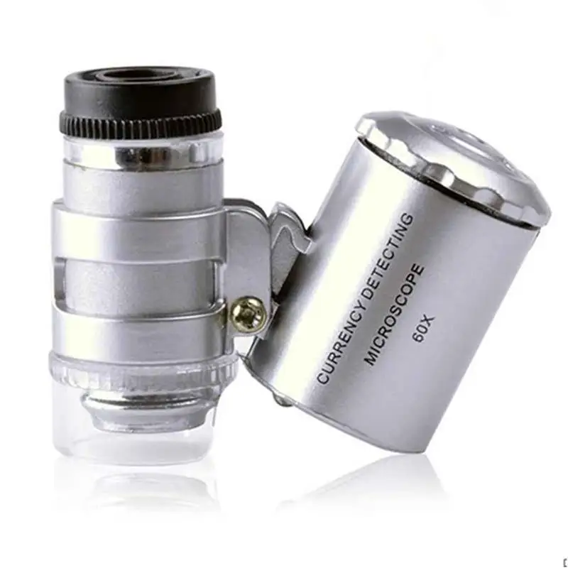 60X Mini Microscope Handheld Magnifying Gl Jeweler Magnifier with LED Light Magn - £166.11 GBP