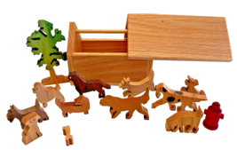 Dog House Story Box Set Wild Apples 13 Wood Pieces Handcrafted Gunther Keil - £63.27 GBP