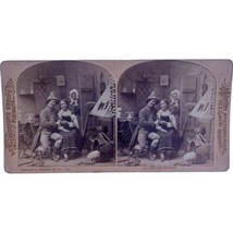 Antique Stereoscope Stereoscopic Card Melander &amp; Bro. Chicago #93 Barney Blarney - $23.17