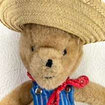 VTG Paddington Bear Eden Toys 1975 Darkest Peru to England Straw Hat Bandana - £24.10 GBP