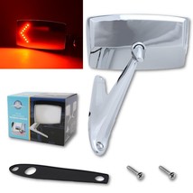 67 68 Ford Mustang Falcon Fairlane Chrome Outside Exterior Left Side LED Mirror - $51.61