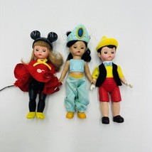 Madame Alexander Dolls Disney Minnie Jasmine Pinocchio Macdonald Vintage Set 3 - £30.53 GBP