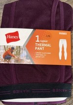 Hanes ~ Thermal Pant Base Layer Long John Purple Waffle Cotton Blend ~ L - £11.81 GBP