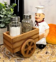 Ebros Spice A La Carte Chef Pushing Wheelbarrow Cart Salt &amp; Pepper Shake... - $25.99
