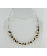 NEW Lia Sophia Harvest Butterscotch Necklace Genuine Jasper &amp; Glass Cats... - £11.74 GBP