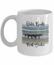 OBX Outer Banks North Carolina Wild Horses Beach Souvenir Gift Coffee Mug - £16.01 GBP