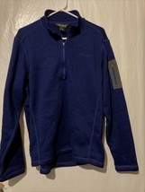 Eddie Bauer Mens Half Zip Pullover Size XL Navy Blue - £11.64 GBP