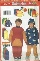 Butterick Sewing Pattern 5097 Top Pants Hat Scarf Child Size 2-4 - £6.95 GBP