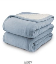 Biddeford MicroPlush Sherpa Electric Heated Blanket Full Blue - $85.49