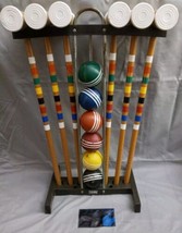 Vintage Forster 13pc Outdoor Backyard Croquet Game Player Set w/ Stand - $148.50