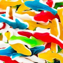 LaetaFood Assorted Fruit Gummy Sharks Candy 1 Pound Bag - £28.43 GBP