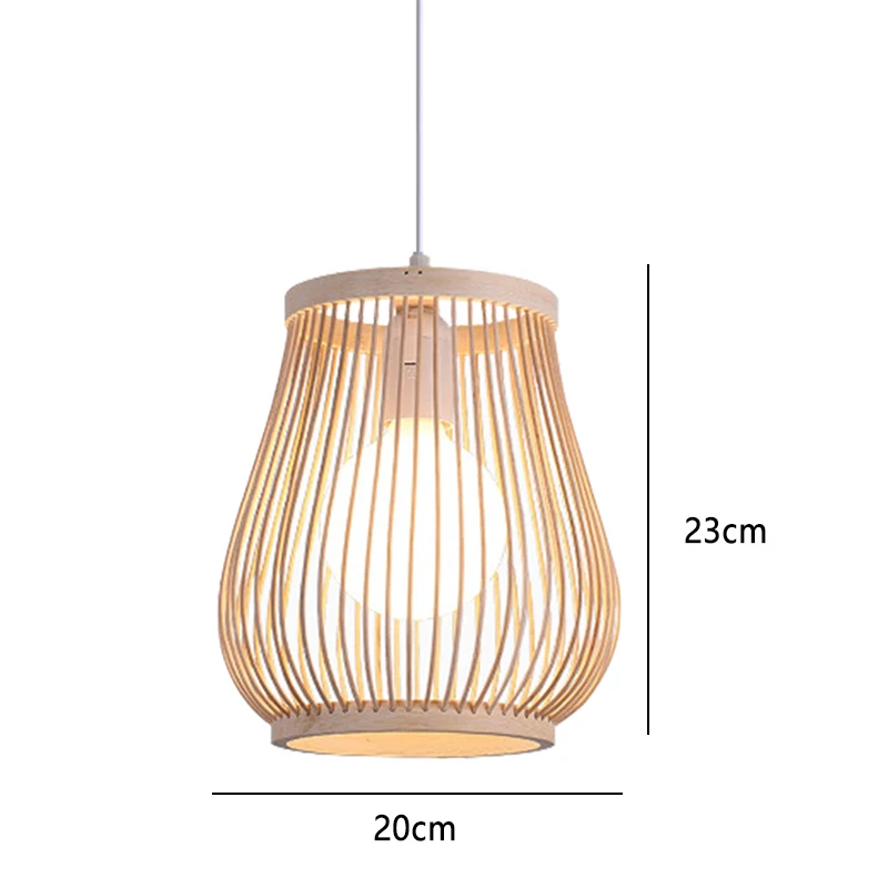  Bamboo Handmade Pendant Lights Chinese Style Rattan Woven Hanging Light for Din - £189.69 GBP