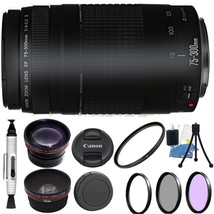 Canon Zoom Telephoto 75-300mm f/4.0-5.6 III Lens for T3 T3i T5 T5I 60D 70D Kit - £238.22 GBP