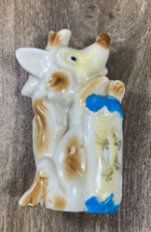 Vintage Japan Glazed Porcelain Begging Dog Figurine 3 3/4&quot; - $21.90 CAD