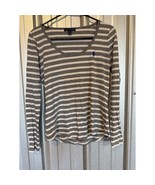 Ralph Lauren T Shirt Womens White Scoop Neck Long Sleeve Cotton Size Small - €17,08 EUR
