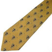 Tommy Hilfiger Virgo Constellation Zodiac Yellow Gold Silk Tie 59&quot; x 4&quot; - £49.88 GBP