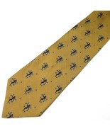 Tommy Hilfiger Virgo Constellation Zodiac Yellow Gold Silk Tie 59&quot; x 4&quot; - £49.51 GBP