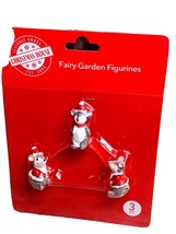 Ship N 24 Hours: New Christmas Fairy Garden Figurines. “Mouse” 3 Pc. 3/4... - $12.61