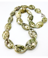 Hand Knotted Green Shell Necklace - $27.72