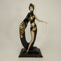 Franklin Mint - House of Erte - Pearls &amp; Emeralds - LE Figurine  AIKV9 - $148.00